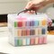 3-Tier Diamond Painting Storage Containers Portable Bead Organizer and Storage Box Stackable Arts & Crafts Organizers for Nail Charms Seed, 132 Round, Funnel, Stickers